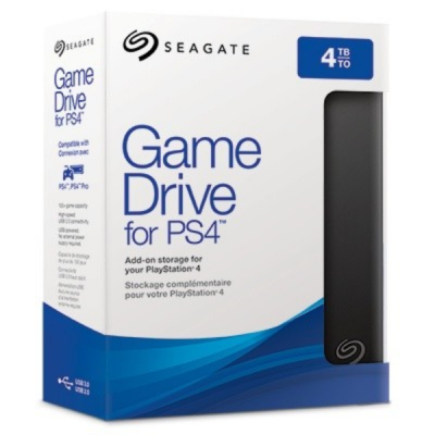 Duro Externo Seagate, Game Drive 2.5", 4TB, USB, para PlayStation 4, Color Negro