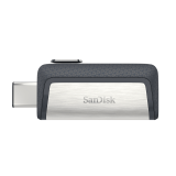 Memoria USB 256 GB Sandisk, Ultra Dual, Tipo-C, USB 3.1, 150MB-S,  Negro-Plata